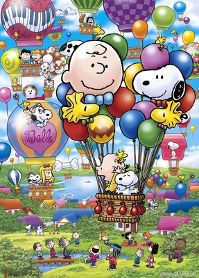 Epoch 500 Piece Jigsaw Puzzle PEANUTS Snoopy Balloon Flight (38 x 53cm)