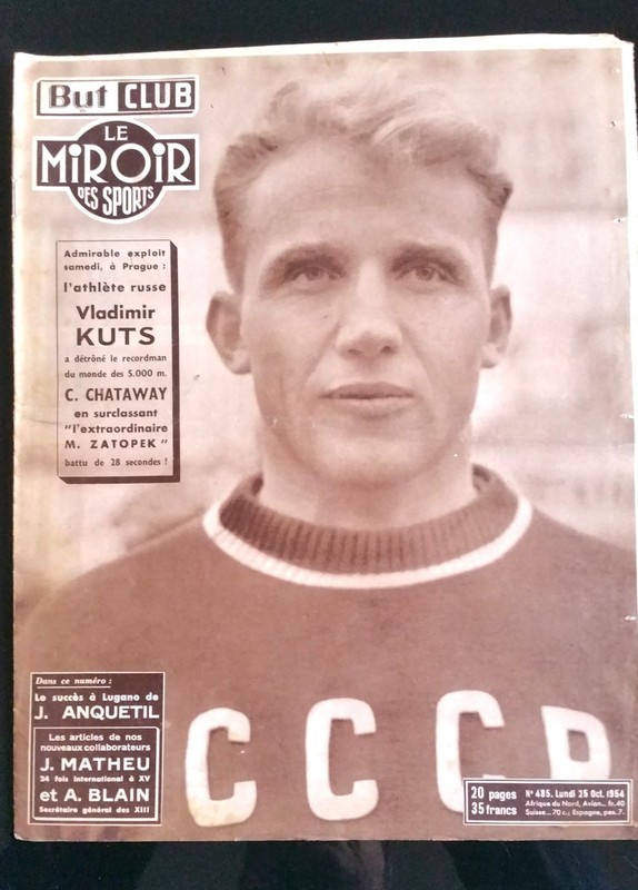 But Et Club Du 25/10/1954; Vladimir Kuts Recordman/ J. Matheu Et A. Blain/ Anque