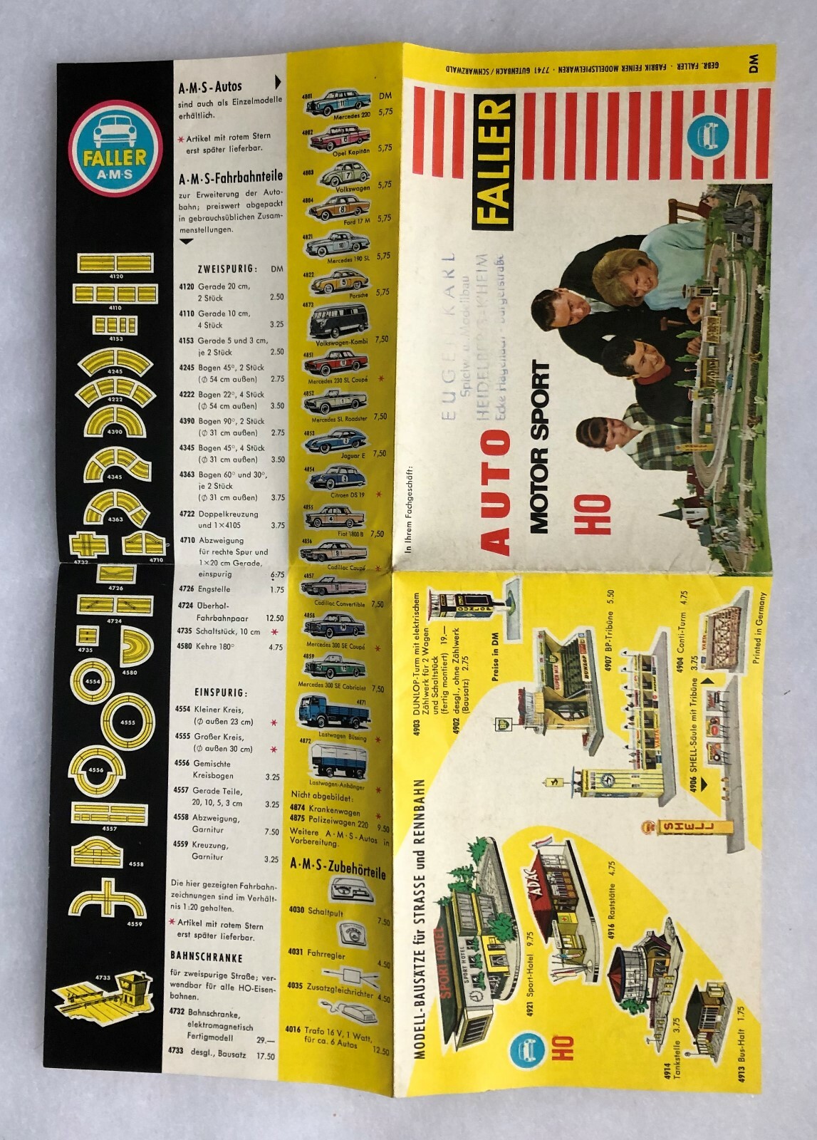 VINTAGE FALLER MOTOR SPORT CATALOG - 1960's OR 1970's - ROAD RACING