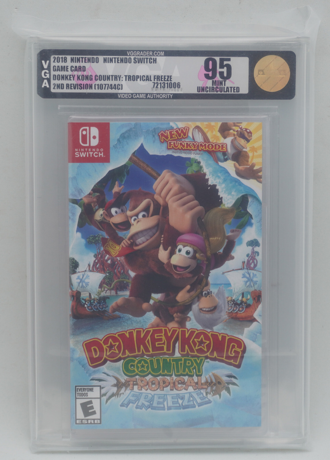 Nintendo Switch Donkey Kong Tropical Freeze VGA 95 Mint Gold