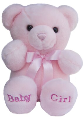 ebba - Medium Pink Comfy - 10'' Pink Bear - Snuggly Baby Stuffed Animal