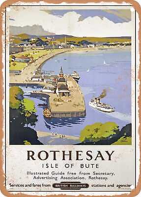 METAL SIGN - 1950 Rothesay Isle of Bute British Railways Vintage Ad 2