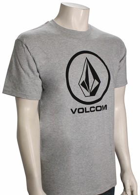 Футболка Volcom Crisp Stone — классический серый Хизер 1 — новинка