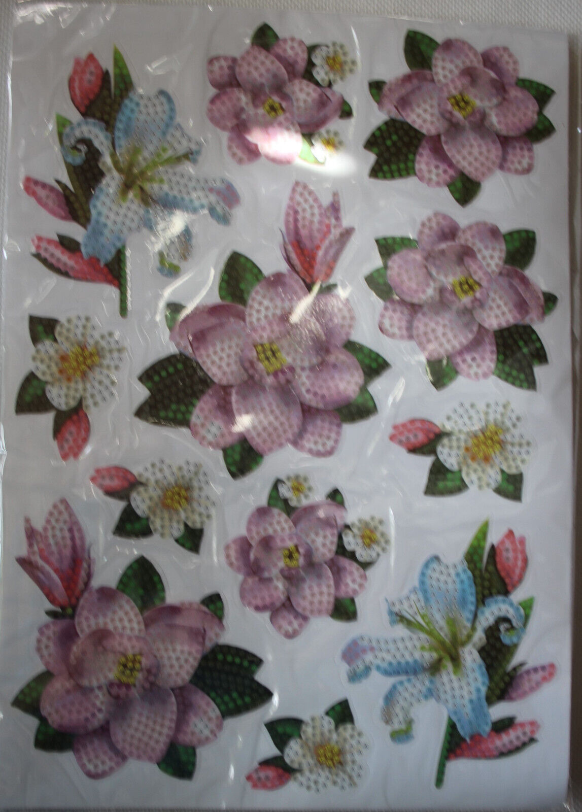 1 Bogen Diamond Painting-Sticker "Elegante Blten",  mit Material,  Jittenmeier