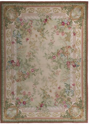 Asmara Rug 10  X 14   Rosecliff Savonnerie Wool Oriental Rug  Bridgerton Vibes