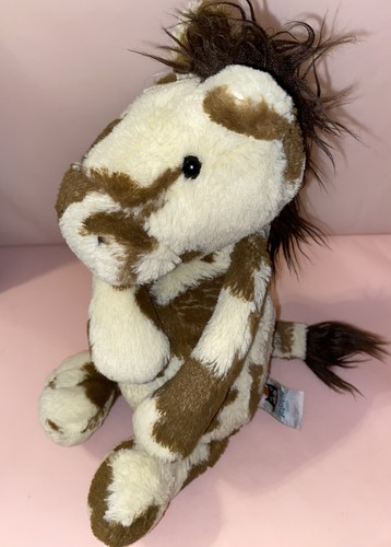 Jellycat London Bashful Pinto Pony 12" Brown & Cream Stuffed