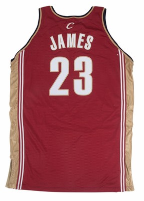 lebron james signed rookie jersey