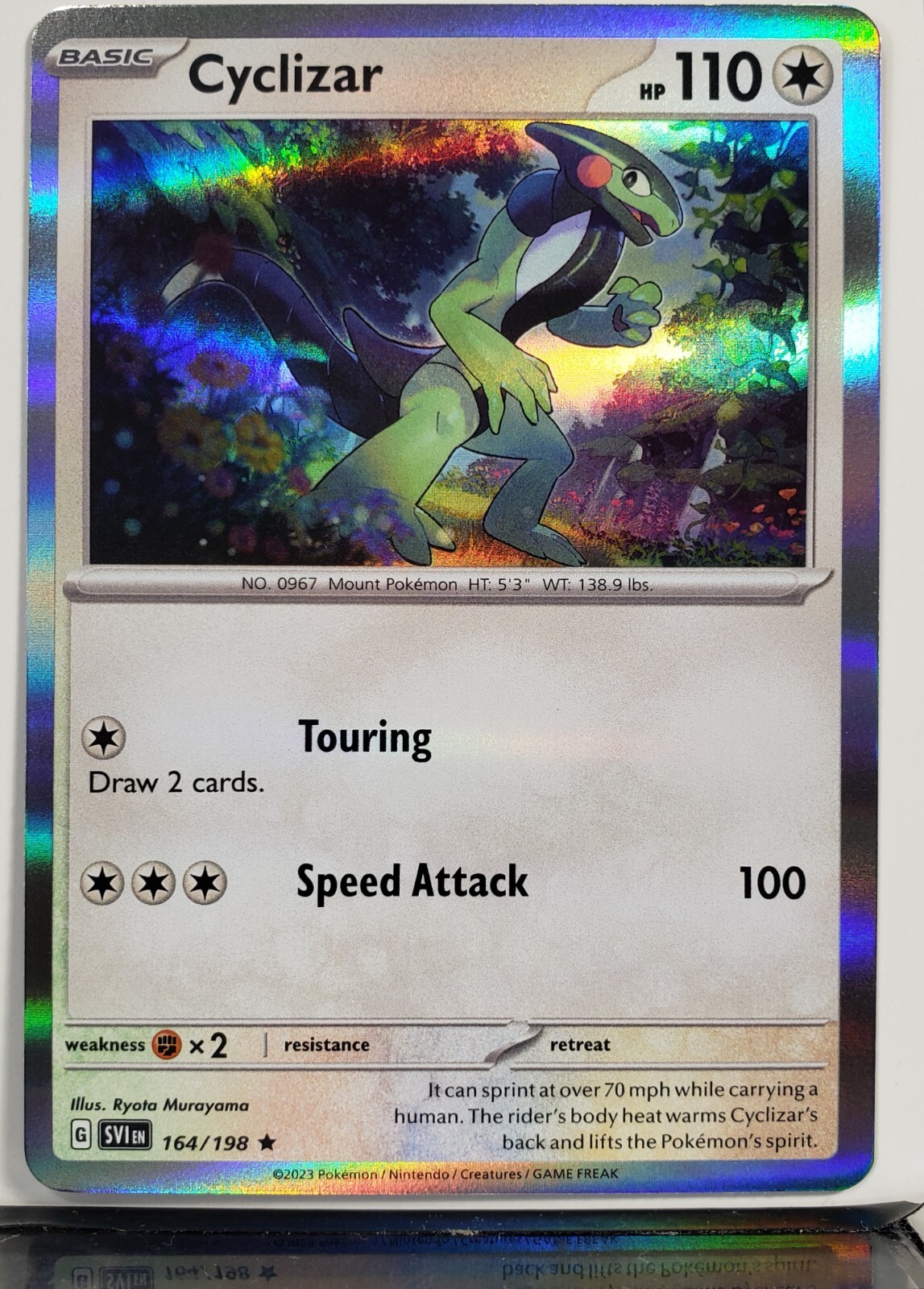 HOLO Cyclizar 164/198 NM / M - Scarlet Violet Pokemon Card HOLO Cyclizar 164/198 NM / M - Scarlet Violet Pokemon Card