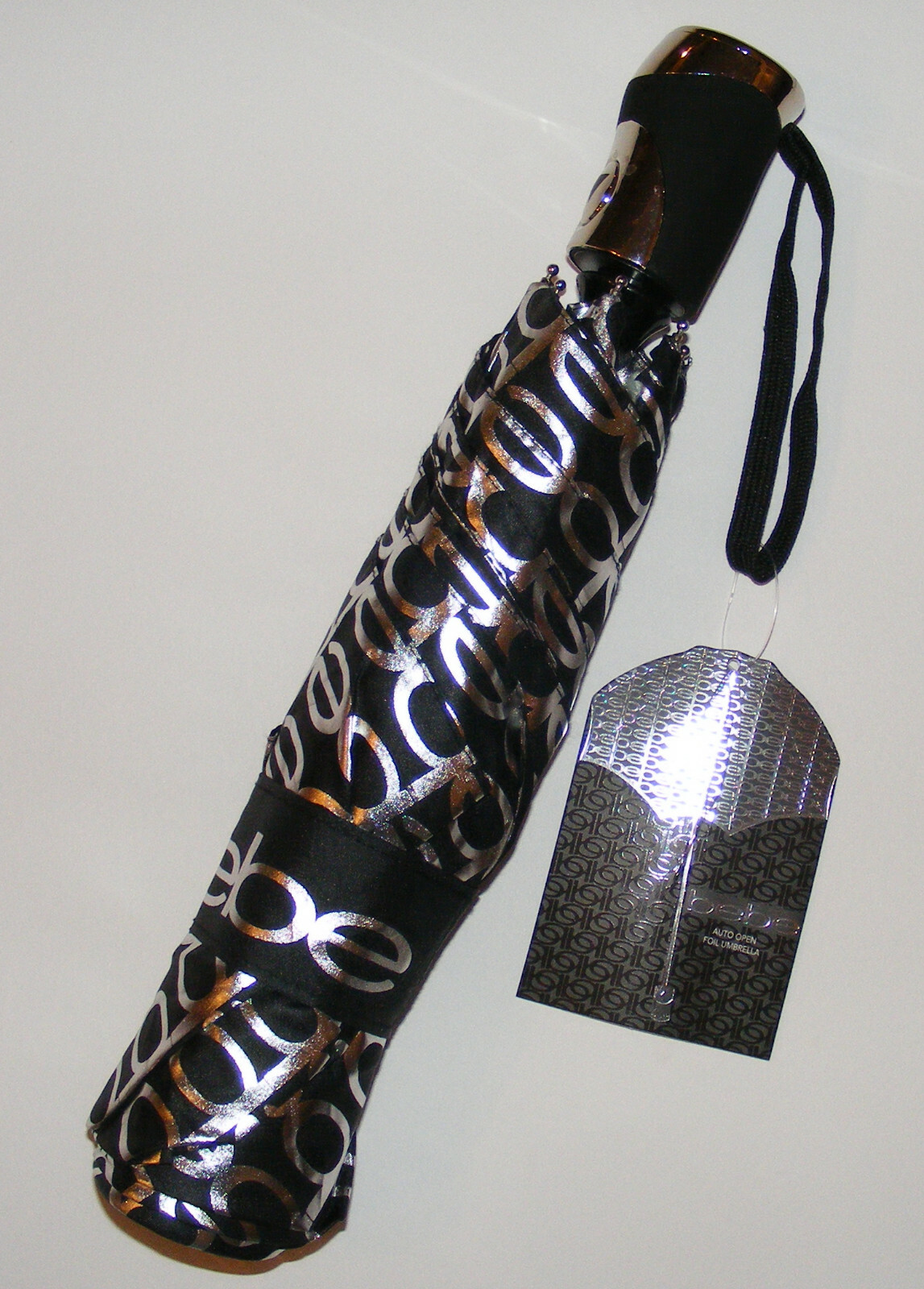 BEBE Umbrella Automatic Black & Silver BEBE Logo