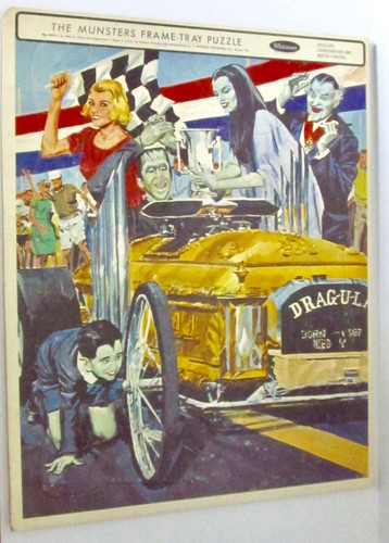 1965 The Munsters Frame-Tray Puzzle Whitman  Display Tv