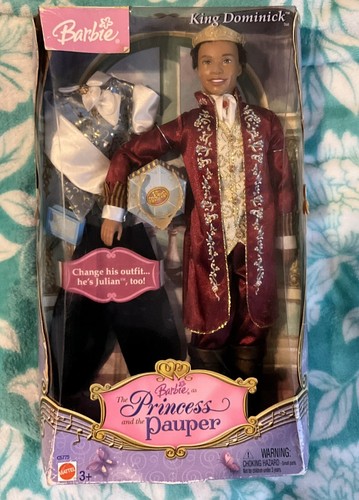 Barbie 2004 The Princess And The Pauper King Dominick Doll (New, Worn Box)
