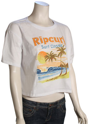 Rip Curl High Tide Scenic Standard Women's T-Shirt - White - New