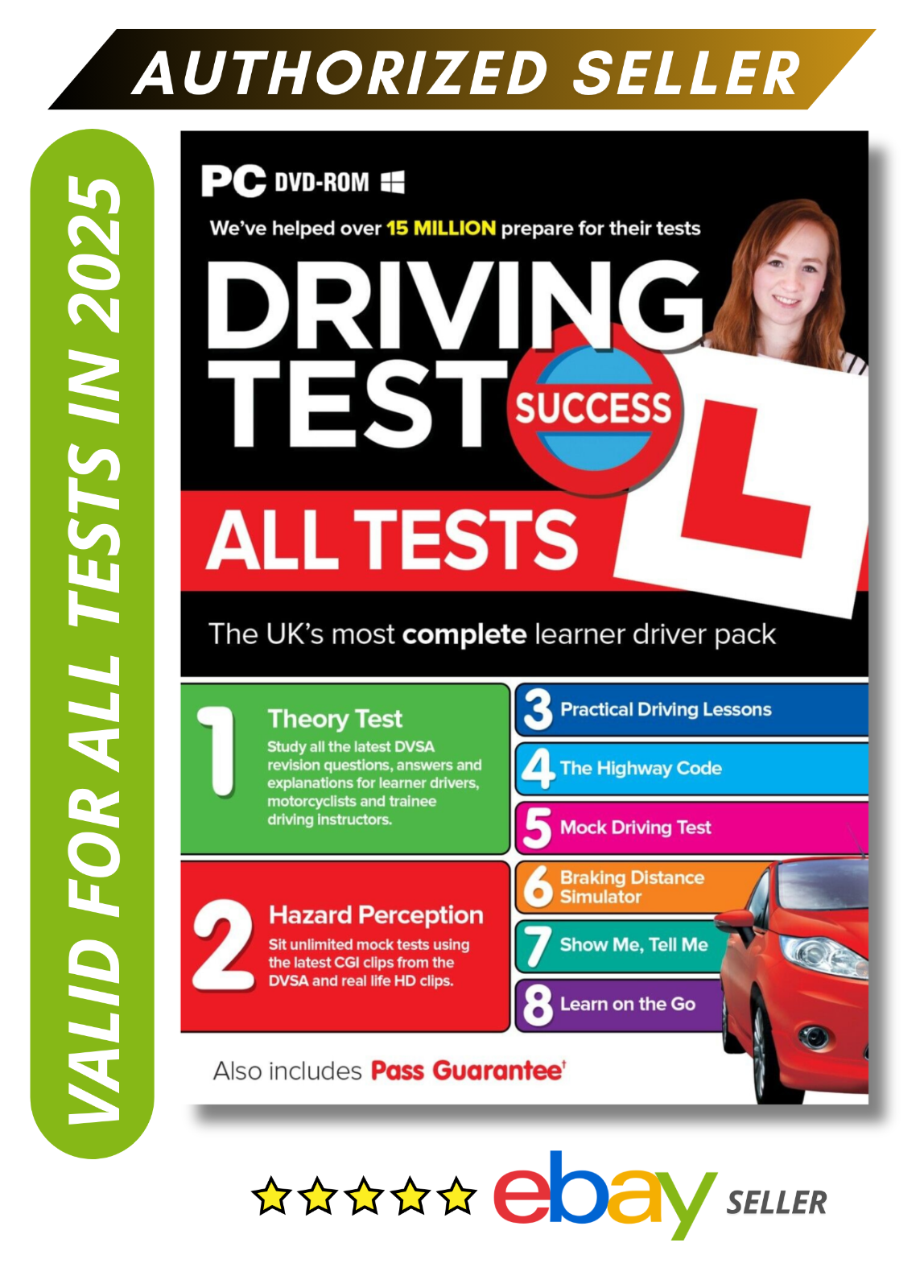 2022 教師用 DVD-ROM Test Factory vision 2025 Latest Driving Theory Test All Tests Hazard Perception, PC