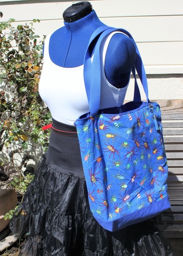 Multicolored Spider Tote Bag, Groceries, books, gym, overnight, diaper