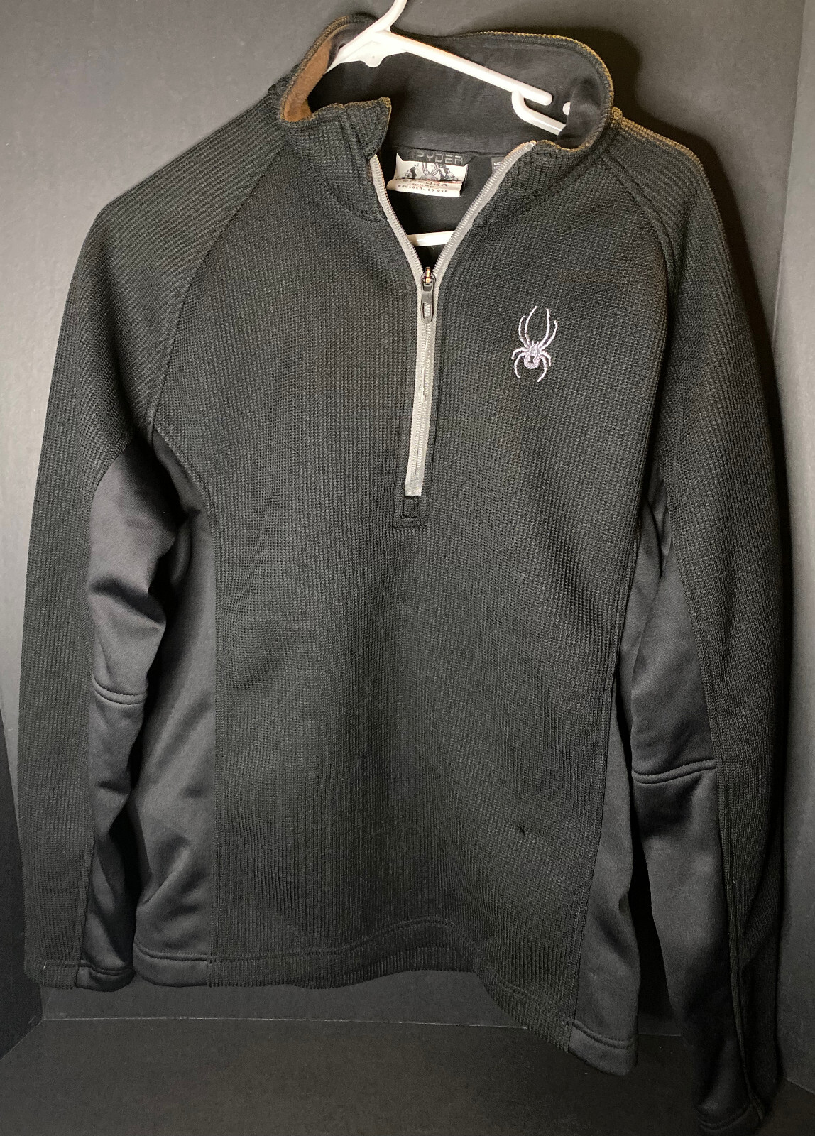 TRAIN WRECK2 ヨーヨー SPYY Spyder Sweater 1/2 Zip Jacket Mens M Black 199306 Winter