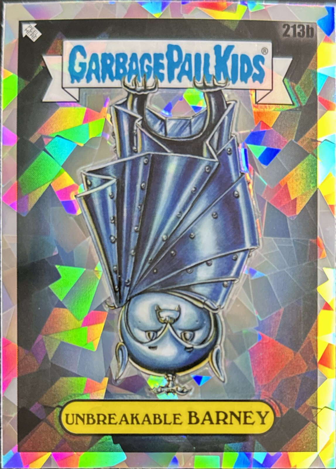 2022 Topps Chrome Garbage Pail Kids UNBREAKABLE BARNEY 213b