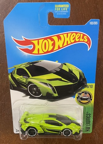 Hot Wheels LAMBORGHINI VENENO HW EXOTICS - Lime Green - #165/365 #6/10 VHTF NEW