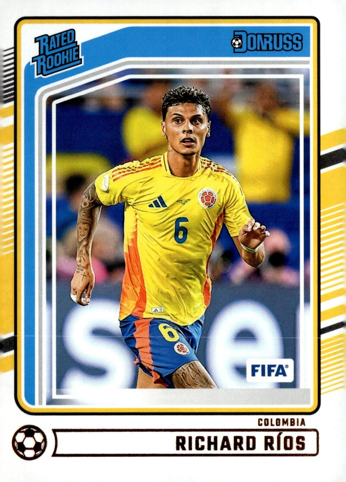 2024-25 Donruss Soccer Rated Rookies #186 Richard Rios 2024-25 Donruss Soccer Rated Rookies #186 Richard Rios