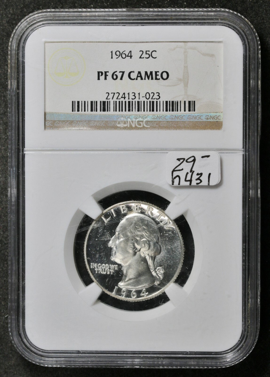 1964 Washington Quarter. In NGC Holder. PF 67 Cameo. h431 | eBay
