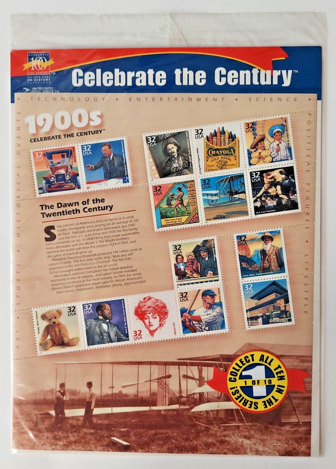 アメリカ切手 celebrate the century 1900-1999 USPS Celebrate The Century Commemorative Stamp Collection