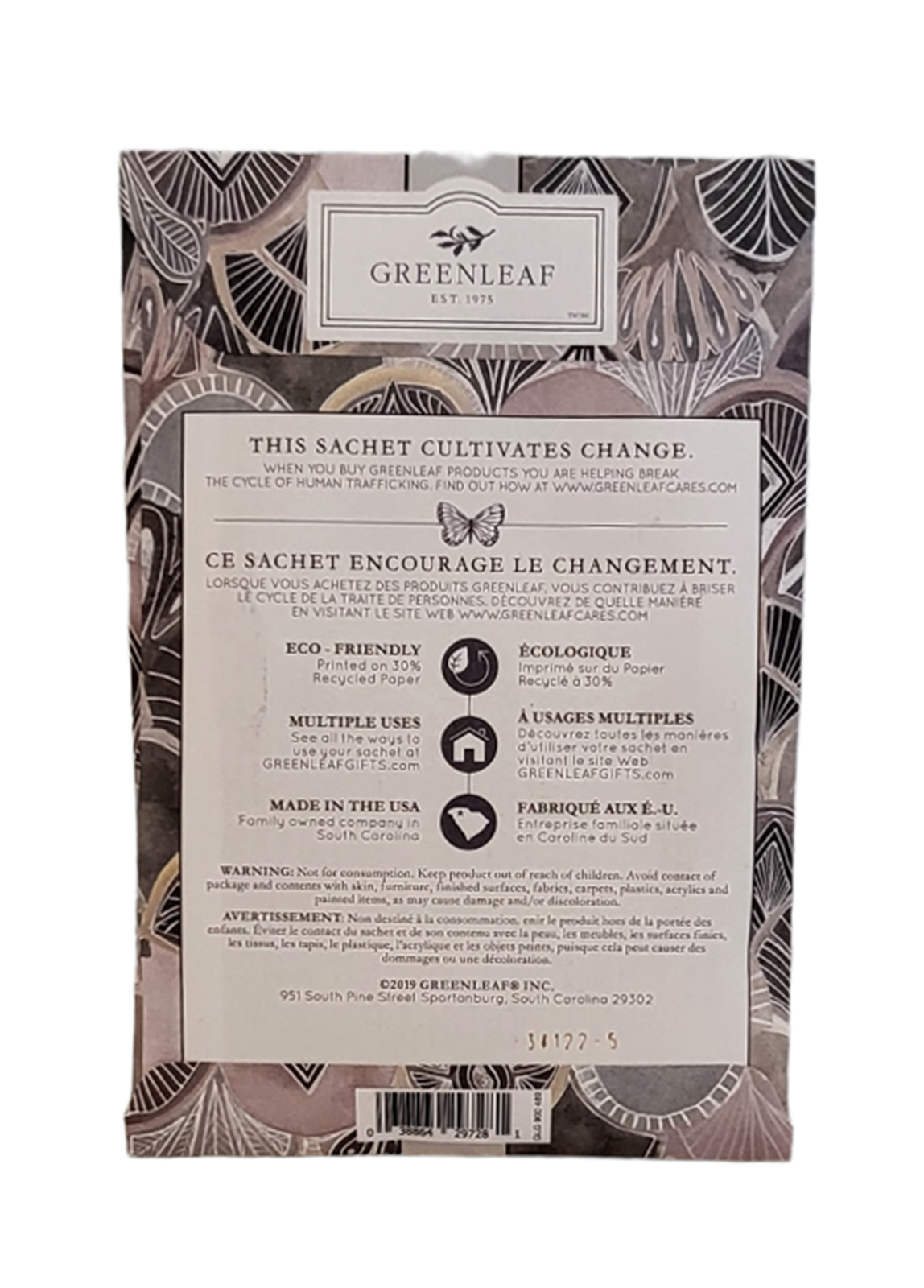 Large Sachet envelope fragrance for closet car or any home room Haven 3 per pack
