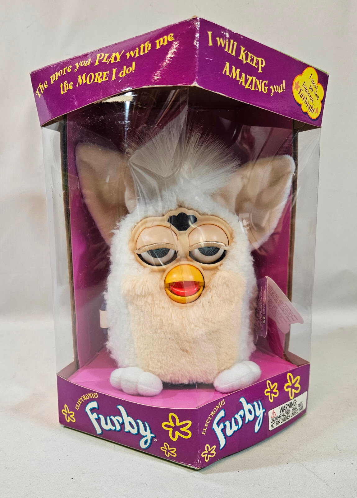 Vintage White Furby, Tiger Electronics, 1999, 70-800, Boxed, Sealed, Collectable Vintage White Furby, Tiger Electronics, 1999, 70-800, Boxed, Sealed, Collectable