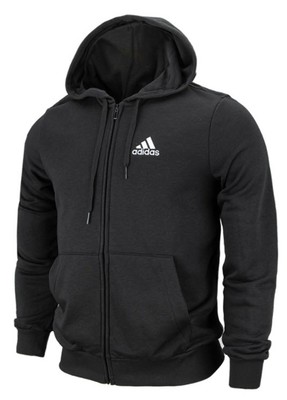 Adidas Men Big Logo FT FZ Hoody Sweat-Shirts Run Black Casual Tee Jersey GK9044