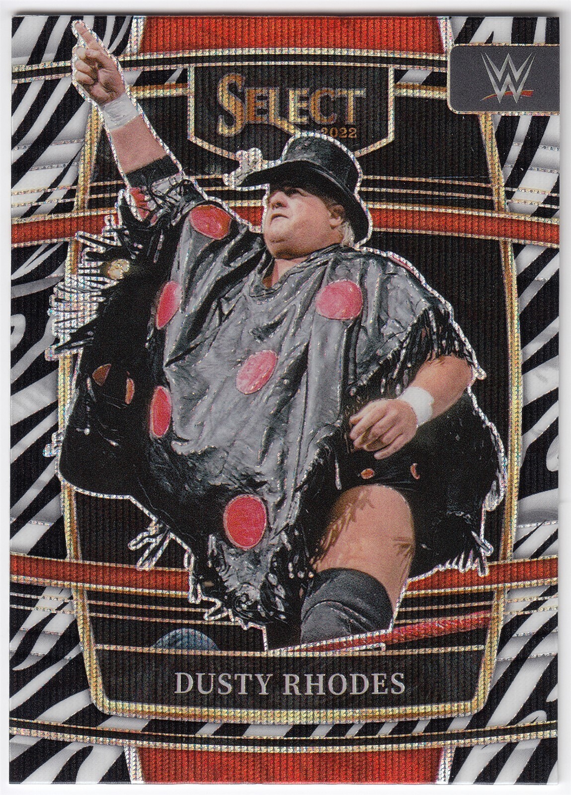 2022 Panini Select WWE Wrestling Concourse Zebra Prizm DUSTY