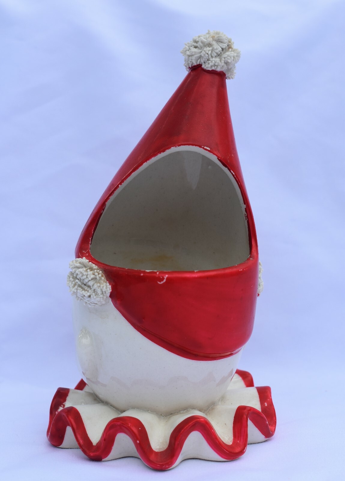 VINTAGE 1950'S NAPCO NATIONAL POTTERIES CO RED CLOWN PLANTER JAPAN