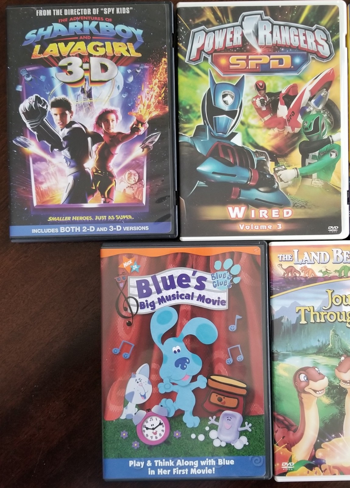 Lot of 7 Children's DVDs Blue's Clues, Backyardigans, Bakugan, Power Rangers
