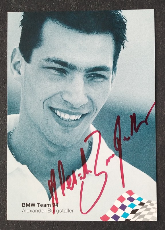 2913 Alexander Burgstaller Bmw Motorsport Autogrammkarte Original Signiert