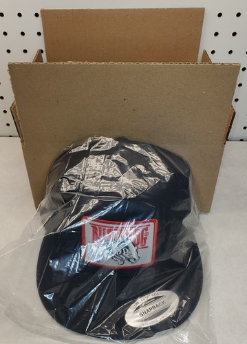 BUSH HOG Patch on Yupoong Trucker Hat/ YP Classic 6006 Snapback Black/Black