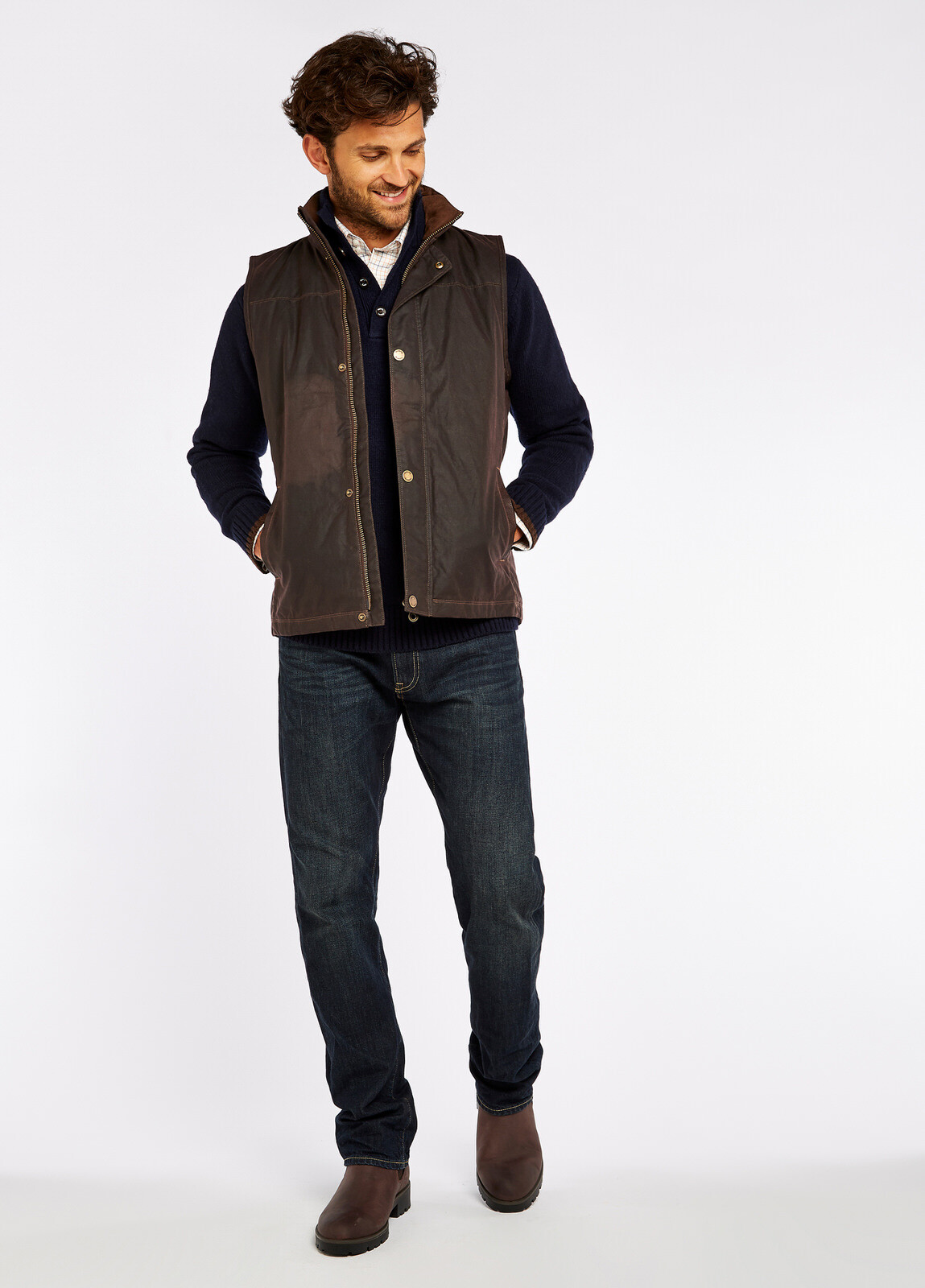 Pre-owned Dubarry Mayfly Waxed Vest Java - With Original Tags In Brown