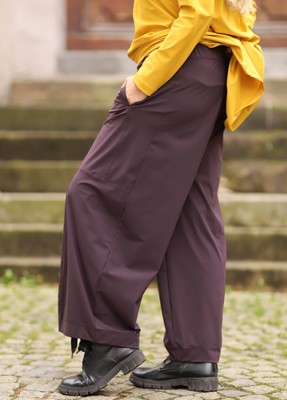 ELLI ELLI - WEITE LAGENLOOK HOSE GR 44 BIS 58 - LILA / PFLAUME