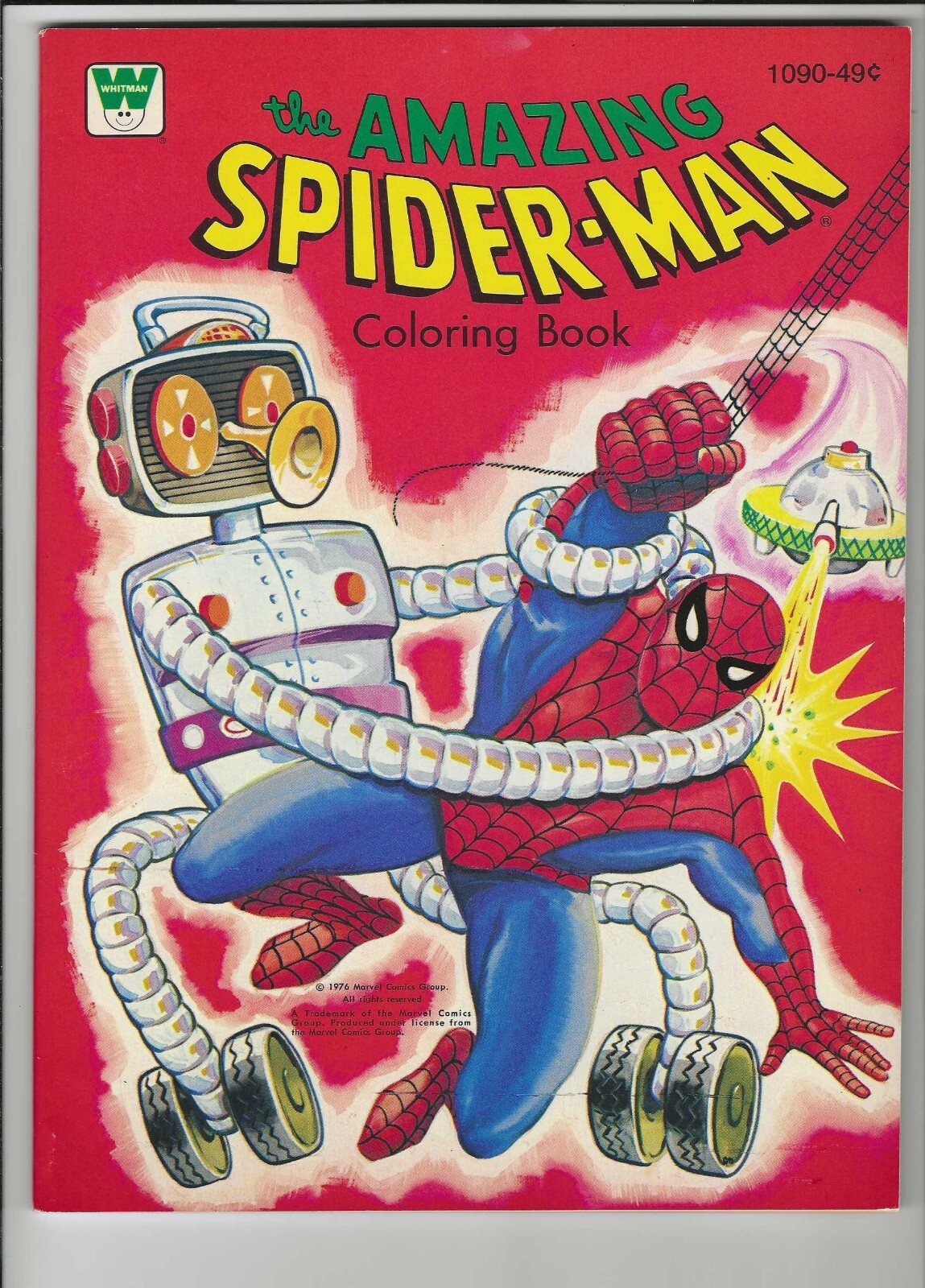 1976 AMAZING SPIDERMAN COLORING BOOK NM WH-1090 -3 BRAND NEW 1976 AMAZING SPIDERMAN COLORING BOOK NM WH-1090 -3 BRAND NEW