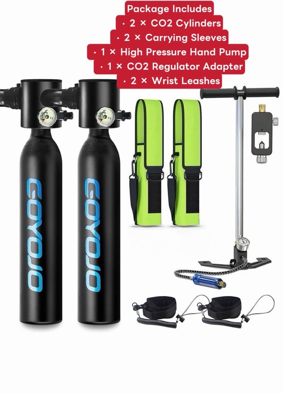 (Sligtly used) 0.5L Mini Scuba Tank Kit Portable Diving Gear