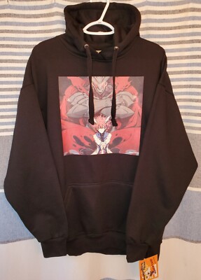 Akame Ga Kil Tatsumi Jon Lauren hooded sweatshirt XL Black Japanese Manga NWT