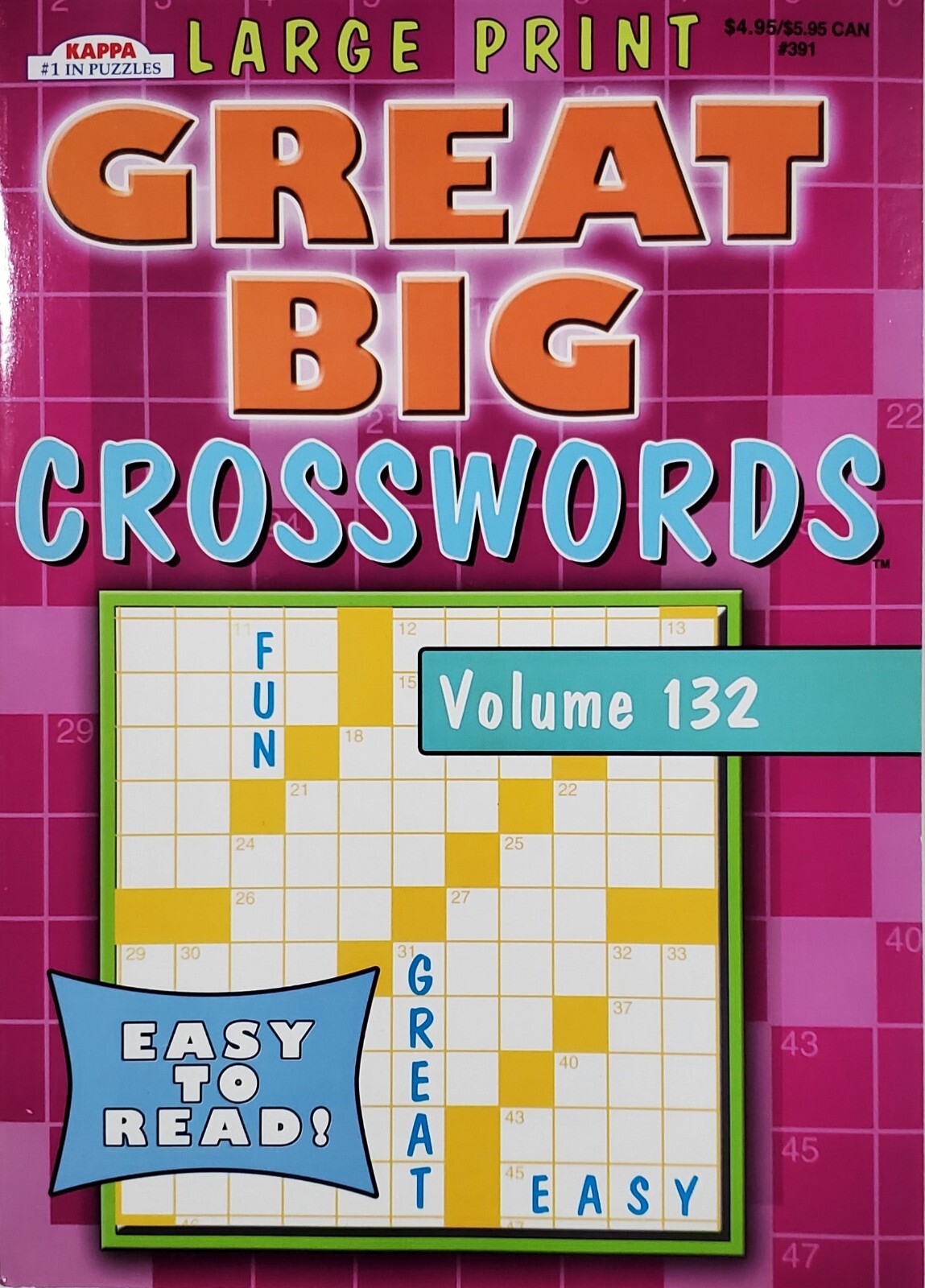 Kappa Large Print Great Big Crosswords Puzzle Books, 24 Different Volumes U-PICK