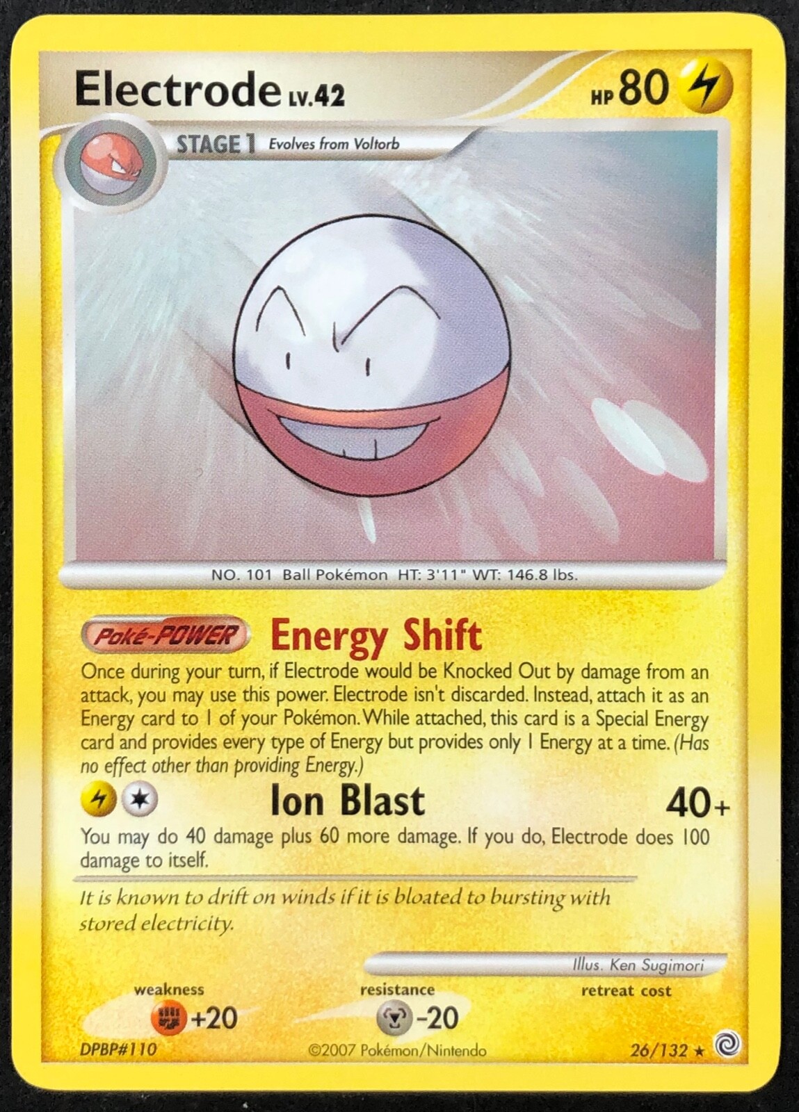 Pokemon Card Electrode LV.42 Secret Wonders 26/132 NEAR MINT