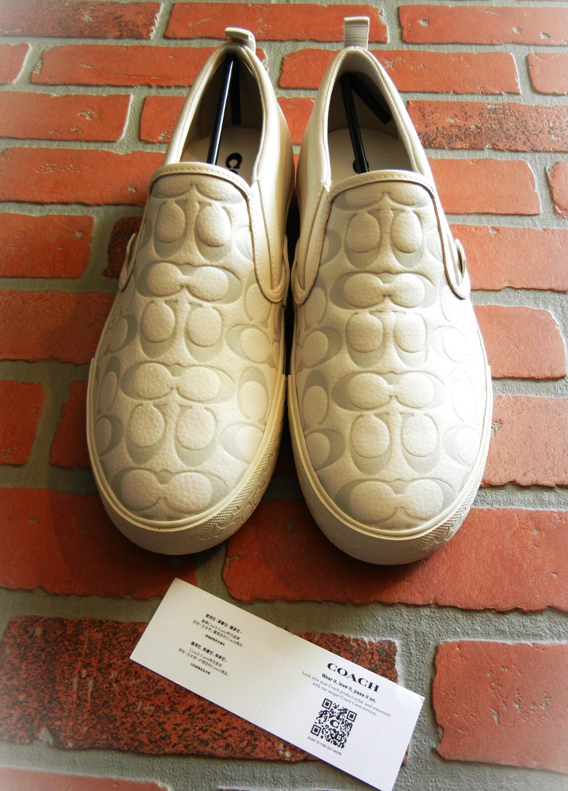 Pre-owned Coach Skate Chalk White Pebble 1$t Sneakers Ca283 Sold Out $exy Solemate Shoe