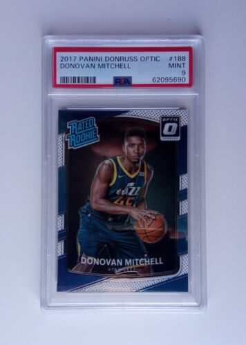 2017-18 Panini Optic Basketball Donovan Mitchell RC Rookie Card PSA 9 ?. rookie card picture