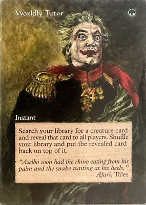 MtG Magic the Gathering Joker Worldly Tutor