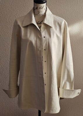 JIL SANDER Relaxed Fit Croc Embossed Leather Shirt Jacket  - Italy - BNWT