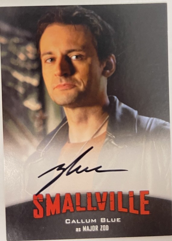 Smallville Seasons 7-10  Callum Blue as Major Zod Autograph Card A3