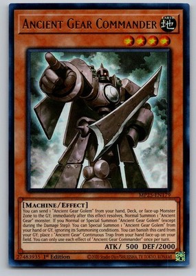 ANCIENT GEAR COMMANDER MP25-EN179 Ultra Rare 1st Edition Near Mint
