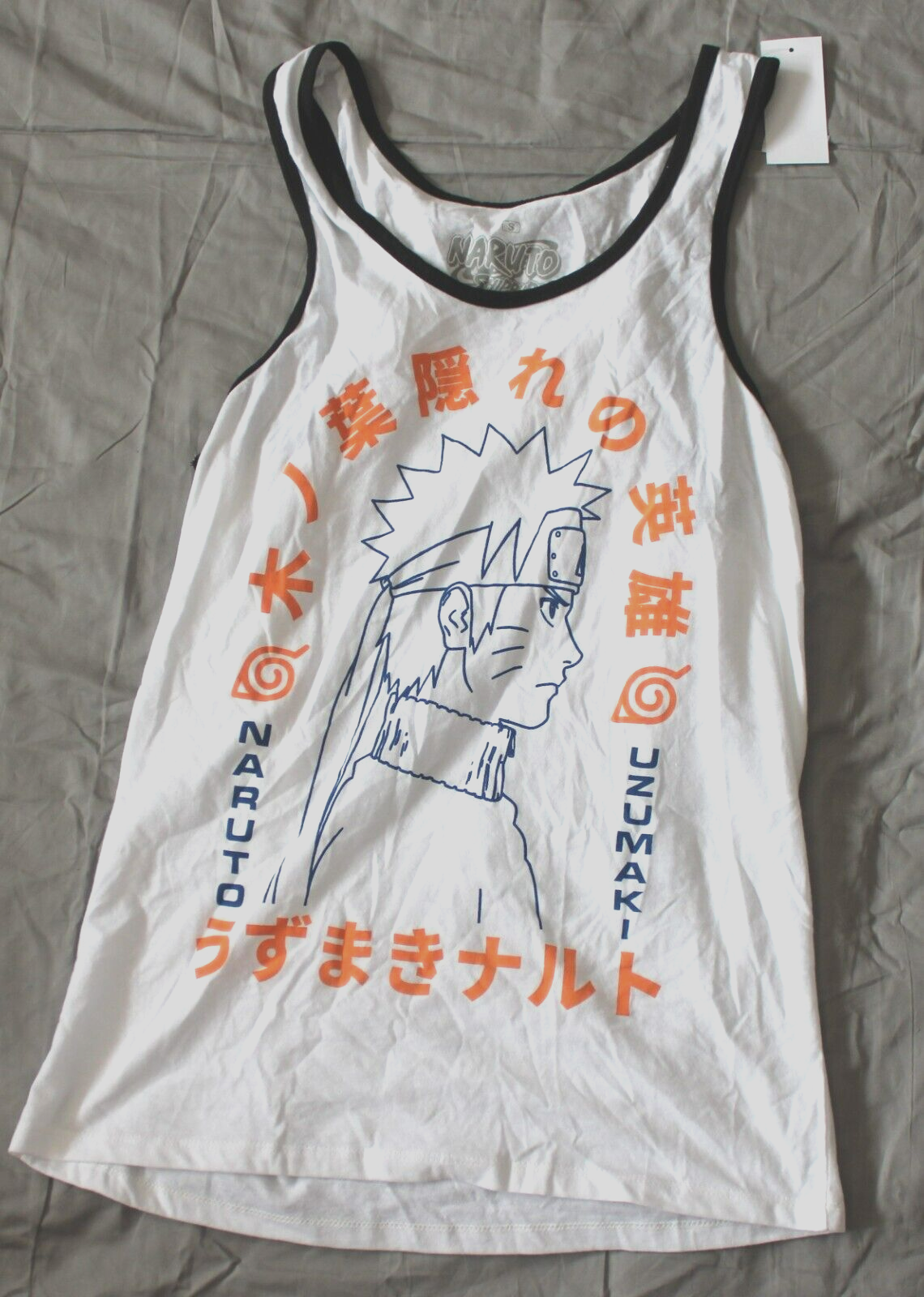 Naruto Shippuden Naruto Uzumaki tank top L for Men white/orange/black Believe IT - Picture 1 of 1