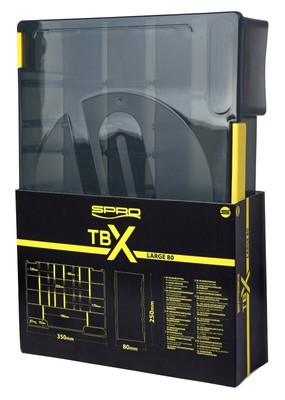 Spro TBX L80 Dark | Large 80 Tackle Box 350X250X80mm | Kunstköderbox Zubehör NEU