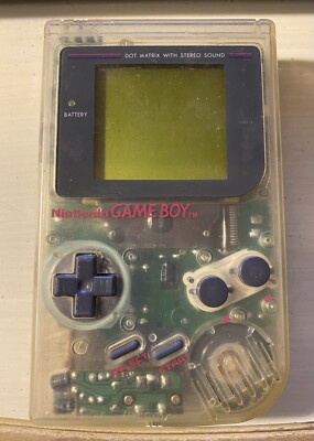 Nintendo GameBoy Play It Loud Transparent Clear DMG-01 - Heavy Use Still Works