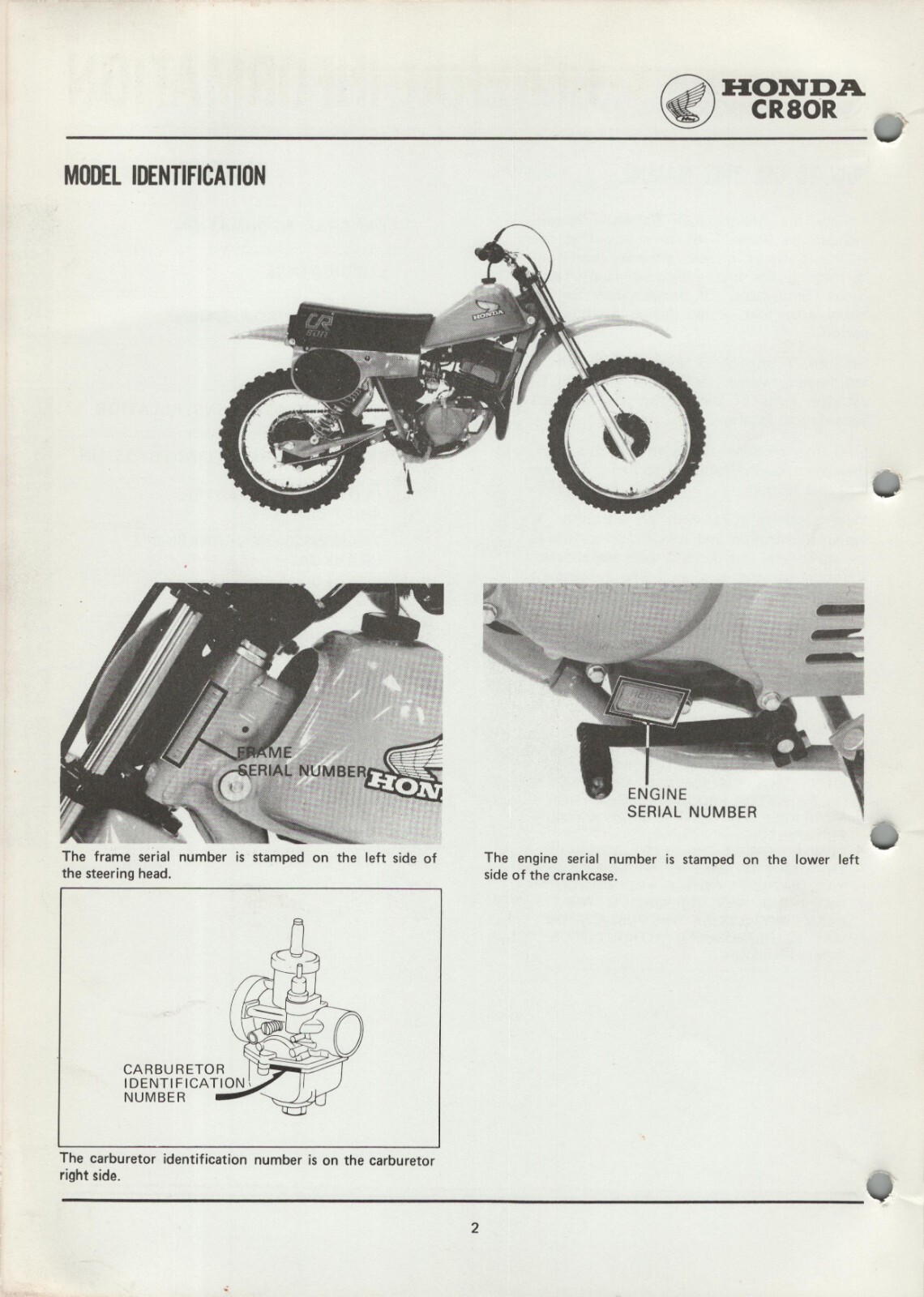PDF DOWNLOAD Honda CR80R Elsinore (1980) Shop Repair Manual CR 80 R PDF 18040