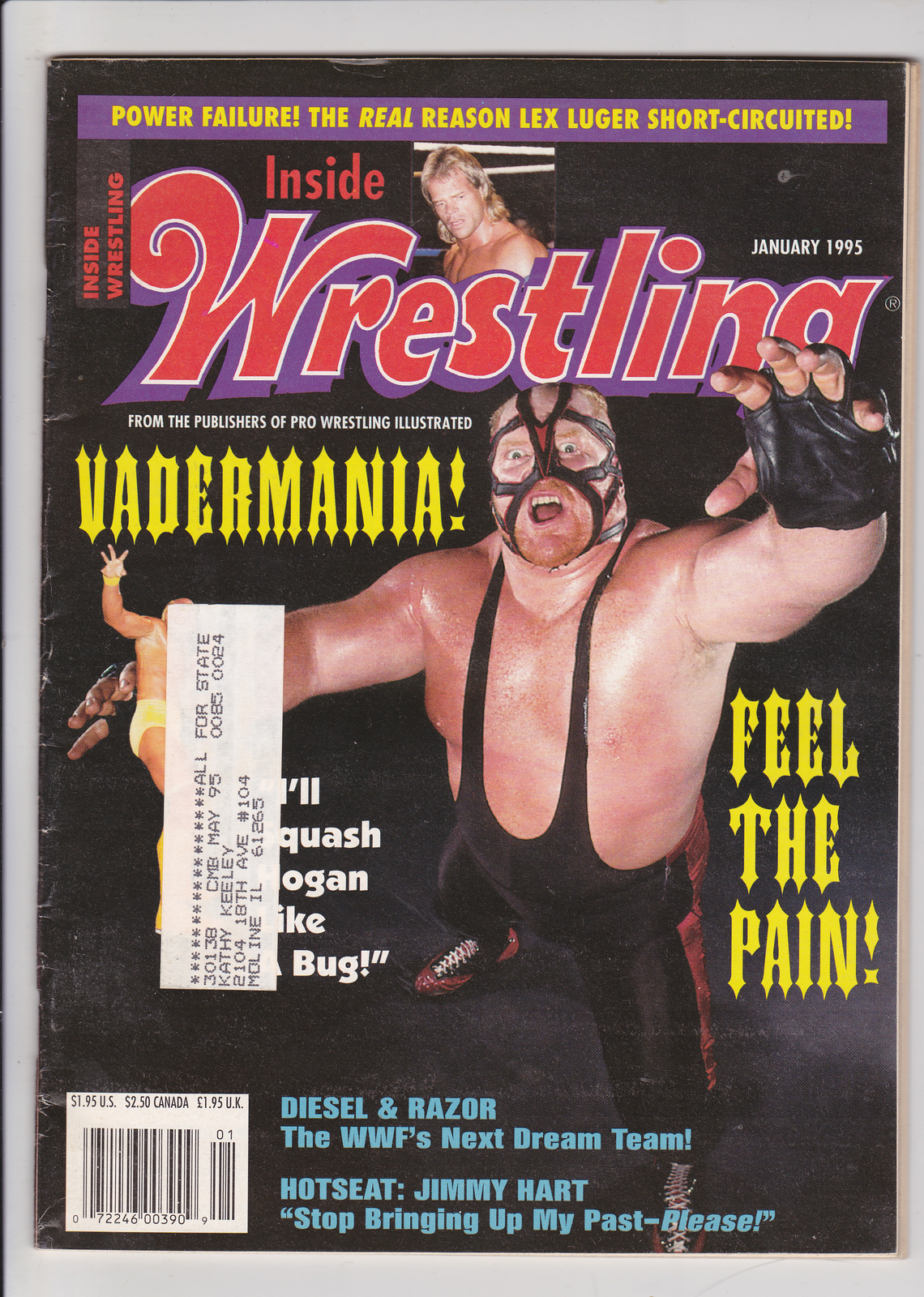 Inside Wrestling Magazine January 1995 Big Van Vader Hulk